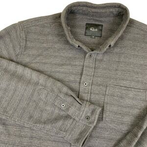 Rails Berkeley Shirt Mens XL Black Charcoal Stripe Double Face Flannel RM-846A